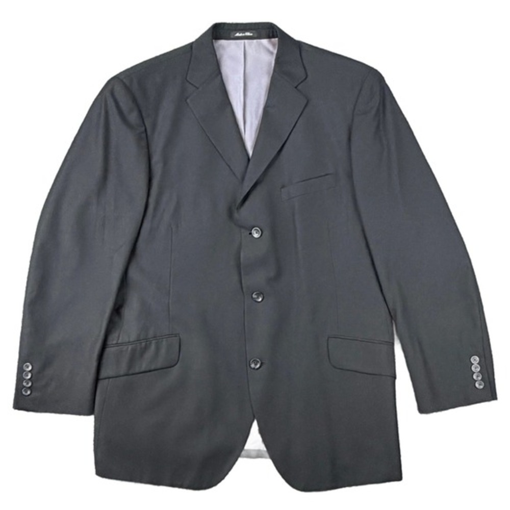 Billy London Men's 46R Black Polyester Suit Jacket Blazer 3 Button Sport‎ Coat